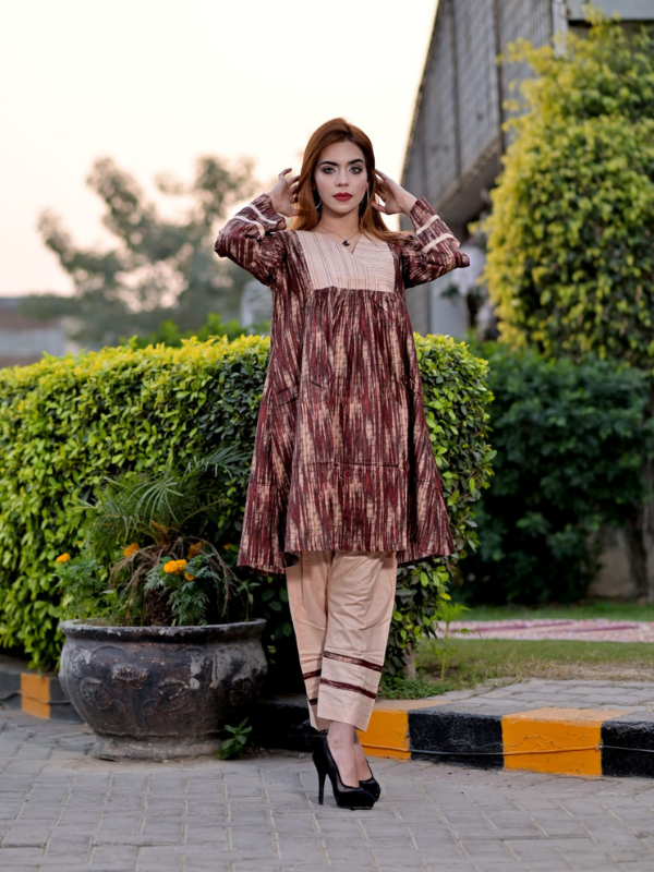 2Pc stylish Lawn dress