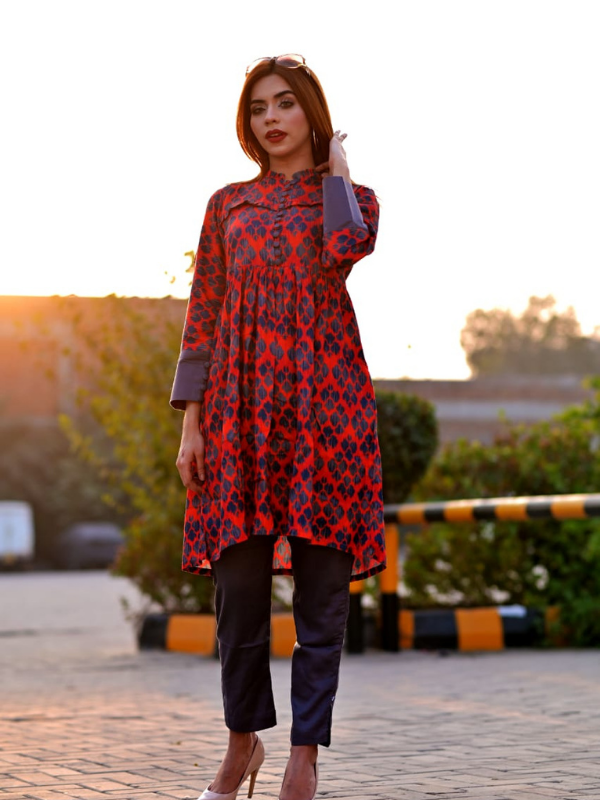 2 Pc Jacquard stylish frock with premium quality stuff - Image 6